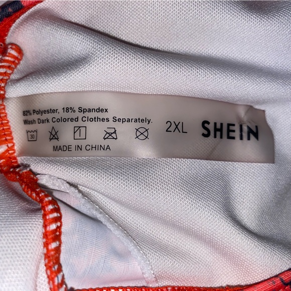 SHEIN Red Snakeskin Swimsuit - Picture 6 of 6